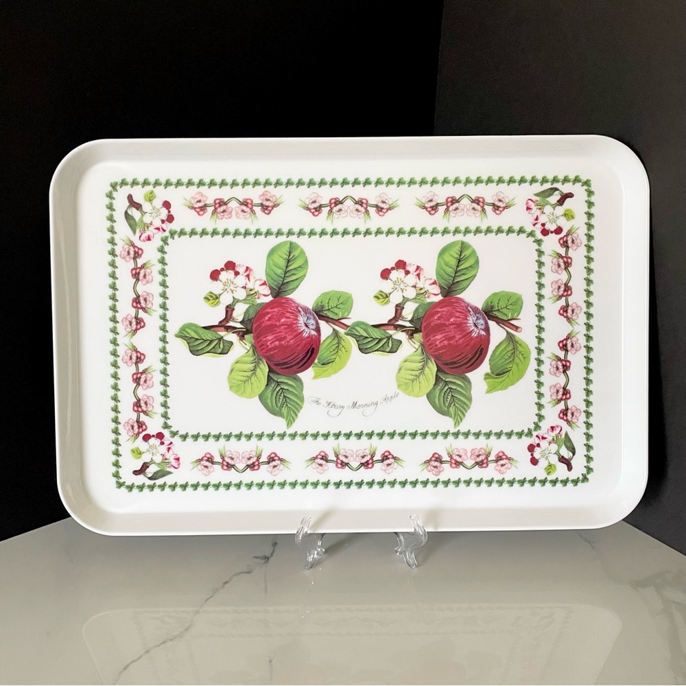 Pomona Hoary Morning Apple Melamine Tray by Portmeirion